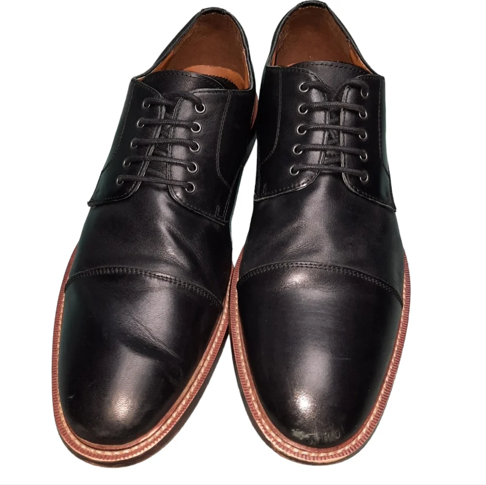 Blake McKay Clark T9 Black Leather Oxford Dress Shoe SZ 10.5